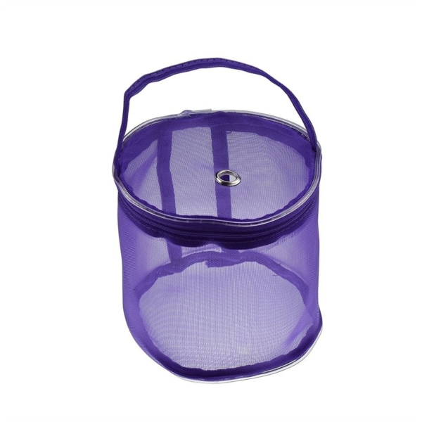 Mesh Gör-det-själv Handvävningsverktyg Garnförvaring Stickväska Organizer Garn Tygpåsar Virktrådsförvaring Mesh Purple