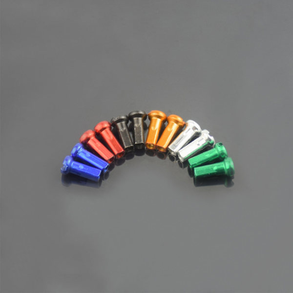 60st/pack MTB Bike Road Cykelnipplar 14G 14mm 2.0mm Ultralätt höghållfast färgglada ekrar Nippel Bike Ekerlock Blue