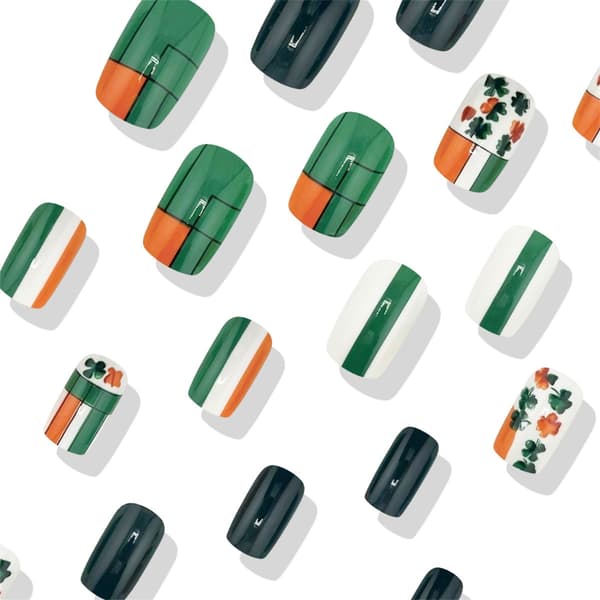 Medium Grøn Shamrock Tryk på Negle Patrick's Dag Manicure Kunst Tilbehør