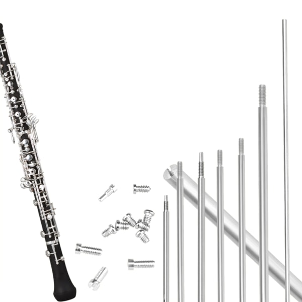 Saxofonreparationsdelar Gängad stång + skruv + konisk spik Reparationsverktyg för träblåsinstrument Sopransaxtillbehör