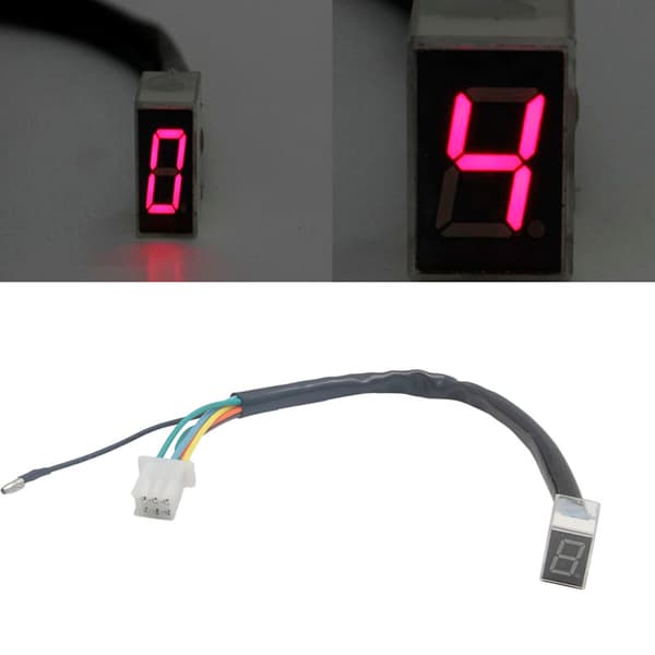 NY Universal LED Digital Växelindikator Motorcykel Display Växelspakssensor