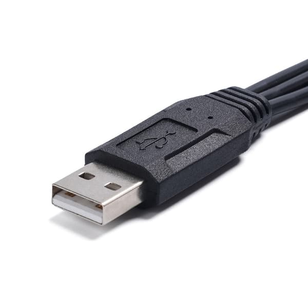 2 i 1 USB-splitterkabel Bärbar USB2.0-kabel för laddning och dataöverföring