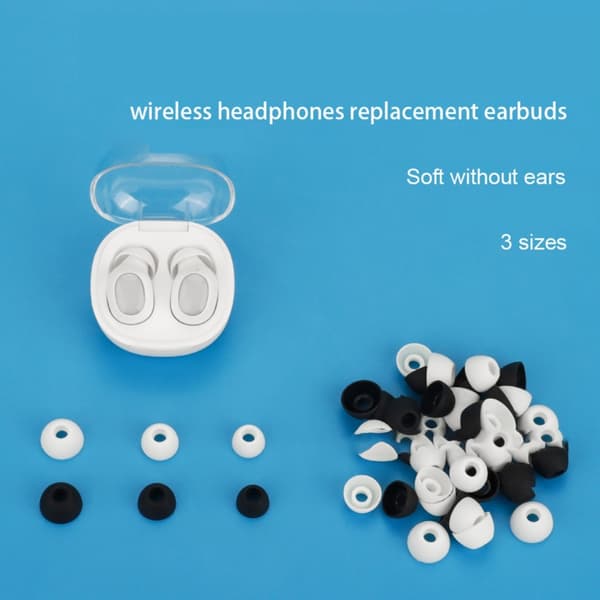 Udskiftnings ørepropper til ComfoBuds Mini 10 øretelefoner Silikone Vaskbare White