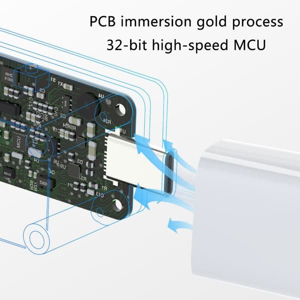 T02 USB C Strømmåler LCD Spænding Strøm Display USB C Tester Multimeter