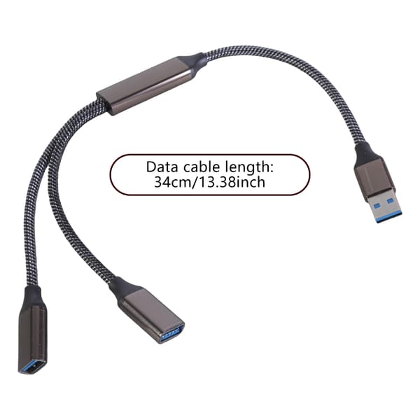 USB3.0 Y-splitterkabel til samtidig tilslutning af flere USB-enheder