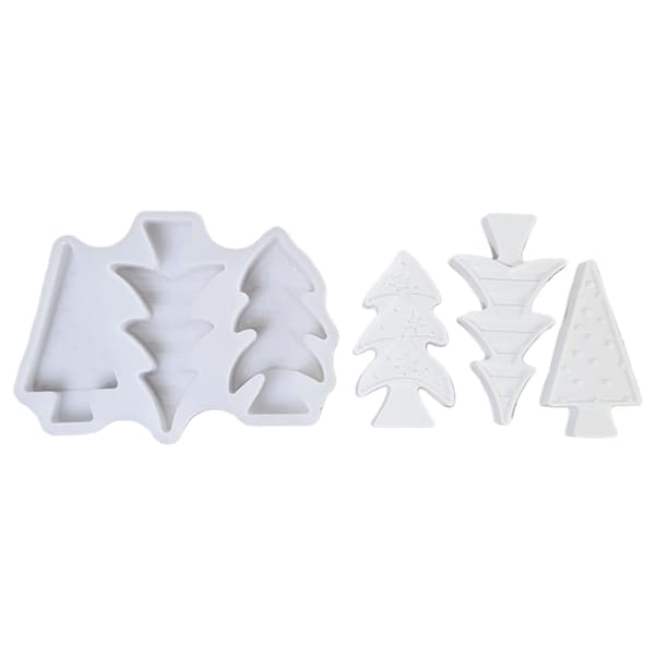 Silikonform for juletre, lysform, julepynt, resinform, gave