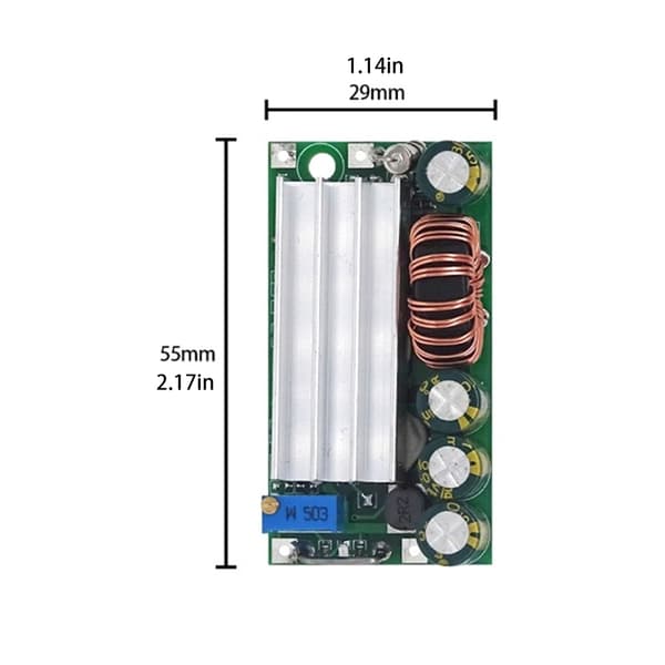 Automatisk 4-30V til 0.5-30V Step Up Down Boost Converter Strømforsyningsmodul