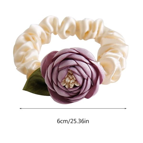 Elastiske Vintage Hårstrikker Kvinner Blomster Hårbånd Bryllupsfest Hodeplagg pink