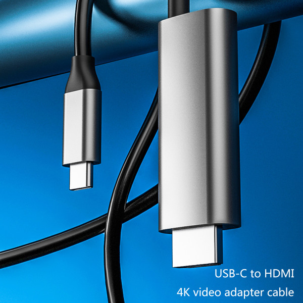 USB C till HDMI-kompatibel adapter med power 4K 60Hz USB Type-C Display Video Converter 60W PD Laddningsport