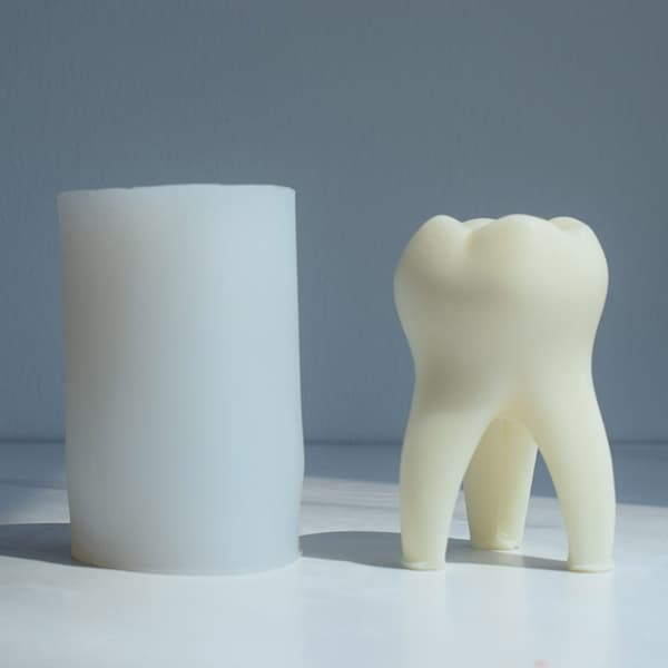 3D Tænder Silikoneform Gips Epoxy Aroma Lysform til Boligdekoration
