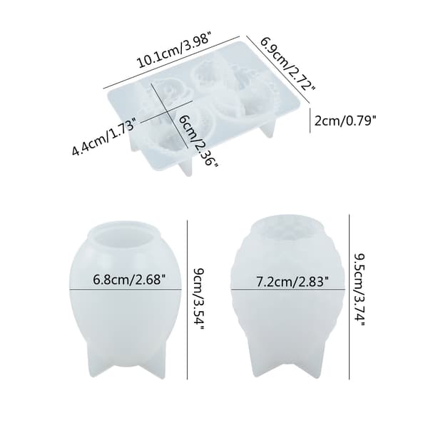 Draksäggsharts Silikonform med USB-driven träbelysningsbasstativ Scaled Dragon Egg