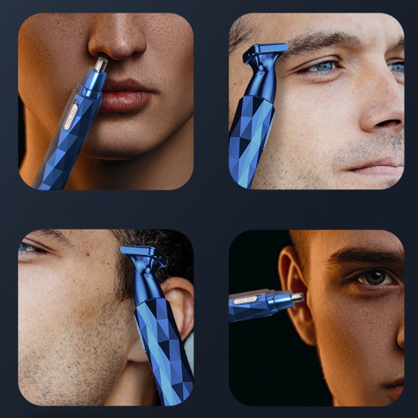 2 i 1 uppladdningsbar hårtrimmer för män Elektrisk nässkäggborttagning för Razo Black