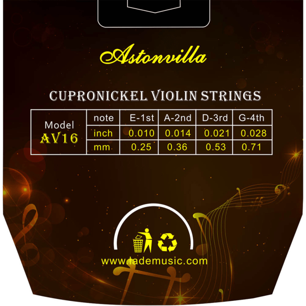4 st/ set fiolsträng Universal klassisk silverfärgad sträng stålkärna Nickelpläterad kula för huvud för violininstrument