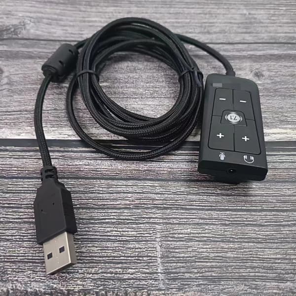 USB til 3,5 mm jackstik eksternt lydkort til Cloud2 7.1 stereolydadapter