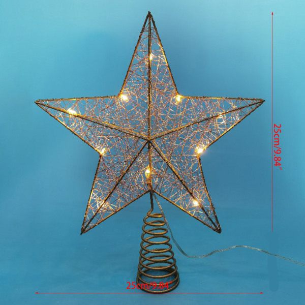 Julgran LED Star Tree Topper Batteridriven trädtoppsdekoration Hängande null - D