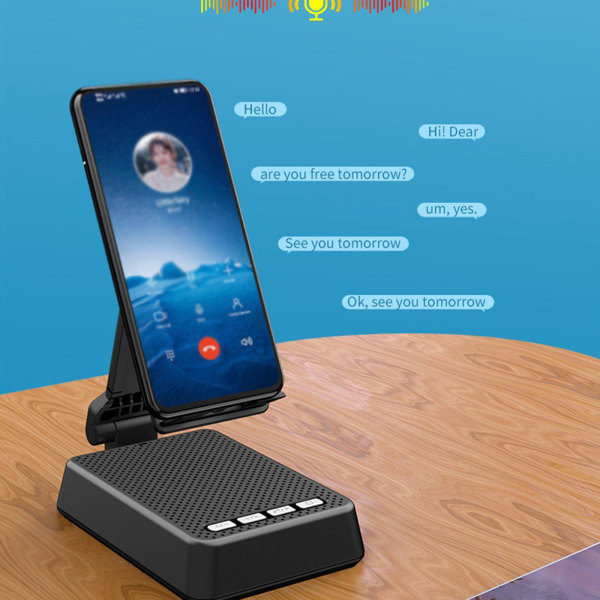 Bordsskiva för Smart Phone Flexibelt fäste Mobiltelefon för Smart Broadcaster Stand 4Ω3W trådlös högtalarenhet Skrivbordshålle