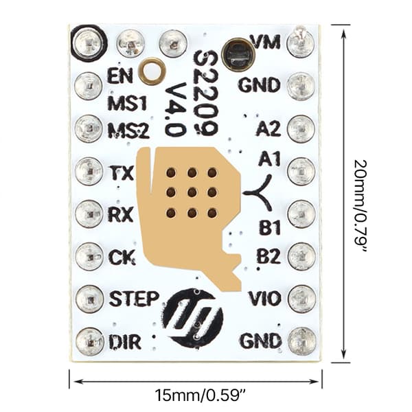 TMC2209 V4.0 Stepper Motor Driver 256 Microstep Stille Driver Til 3D Printer