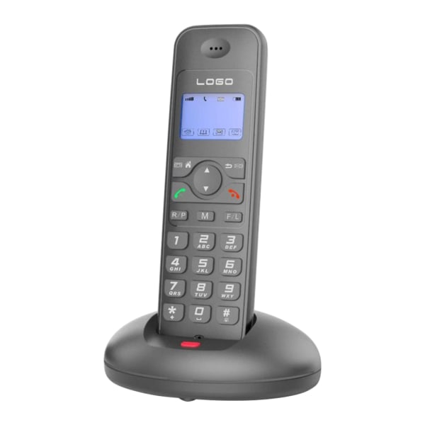 Trådlös telefon med uppringardisplay Handfri samtal Bakgrundsbelyst telefon Handsfree För hemmakontor Desktop D1006 White EU