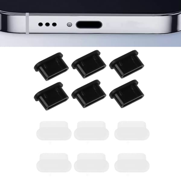 12 kpl Silikonisia USB C -pölysuojia, Type C -pölytulppia, Type C -pölysuojuksia