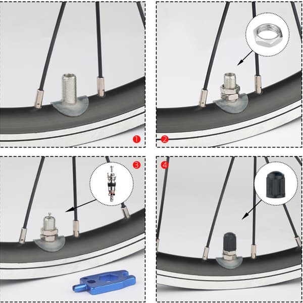 Universal Cykelventilsadapter Set Aluminiumlegeringar Cykelventilsadapter