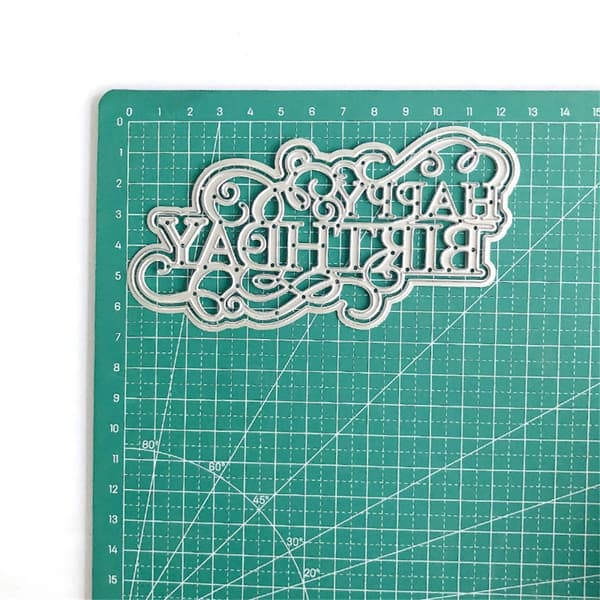 Födelsedagsbrev Präglingsstans Kolstål Skärformar för Scrapbooking