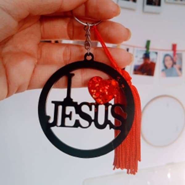 Tilpasset Form Jesus Kristus Nøglering Form Epoxy Krystal Silikone Form