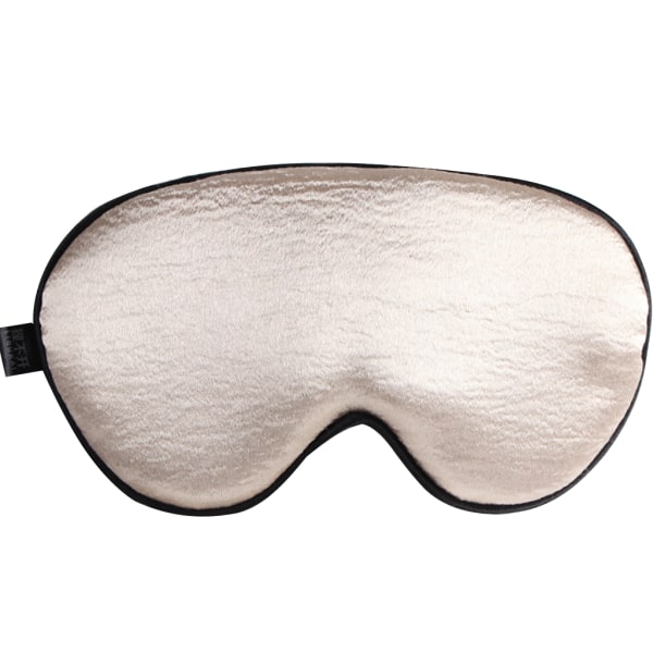 Unisex Satin Silky Sleep Eye Mask Glitter Shimmer Solid Color Travel Portable Ad Champagne gold