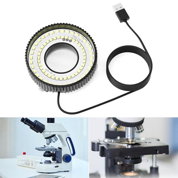 LED-ringlys for mikroskopobservasjon 72 lyspærer Høy lysstyrke jevn
