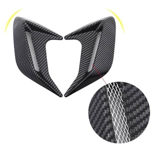 Peels Stick ABS Side Vent Mærkater Universal Auto Tilbehør Dekoration Trim White