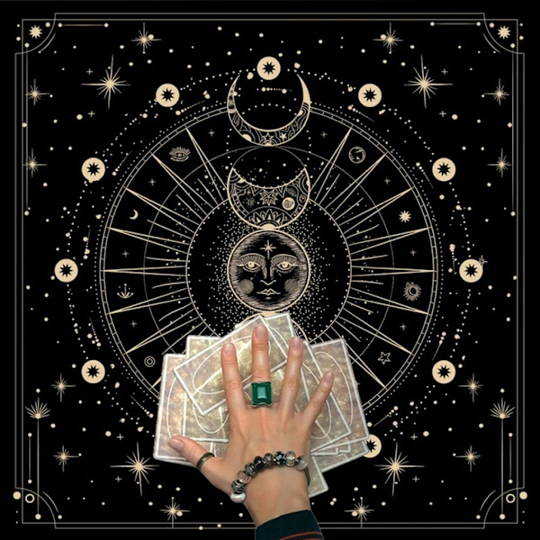 Tarot Bordsduk Runor Spådomar Bordsöverdrag Astrologi Orakel Brädspelsmatta Fyrkantig Pendel Altare Bordsduk