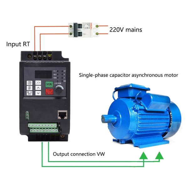 220V Variabel Frekvens Inverter Universel Frekvens Hastighedsregulator 1.5kw