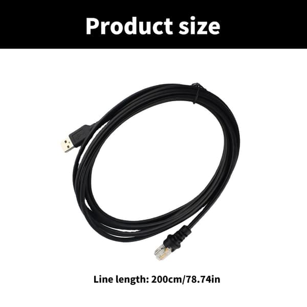 Omnidirektionel stregkodescanner USB-kabel 200CM til MS5145 MS9540MS7120 Hurtig