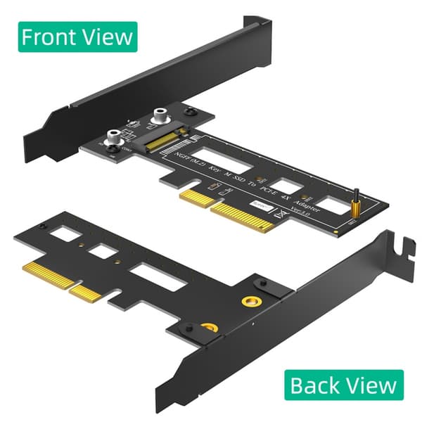 PCIe 4X Adapterkort til M.2 NVME Solid State-diske med integreret køleplade