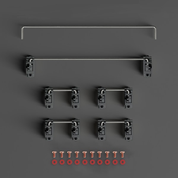 EQUALZ V3 stabilisatorbrytare Inskruvad mekaniskt tangentbord Gamer DIY Custom Satellite Axis Pläterad PCB Monterad Pre Smörjt Cold white pink