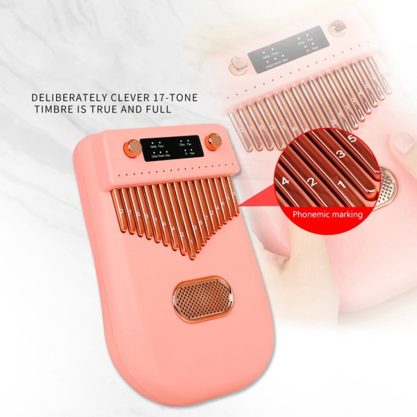 17-tons elektroniskt smart Kalimba tumpiano Kalimba fingerpiano tumpianohögtalare Musikinstrument med dubbla användningsområden Gold