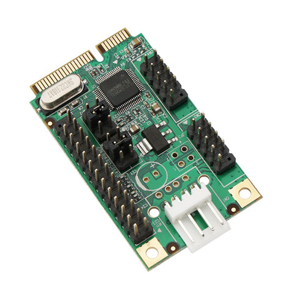 Mini PCIE 2 Port Seriell Expansionskort PCI för Express till Industriell DB9 DB25 Seriell RS232 COM Port Adapter UART Chip