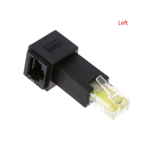 Multi-vinkel RJ45 för Cat 5e Hane till Hona Lan Ethernet Nätverksförlängningsadapter