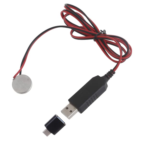 USB-3V 20x3.2mm virtajohto Type-C-sovittimella kolikkokennolaitteelle