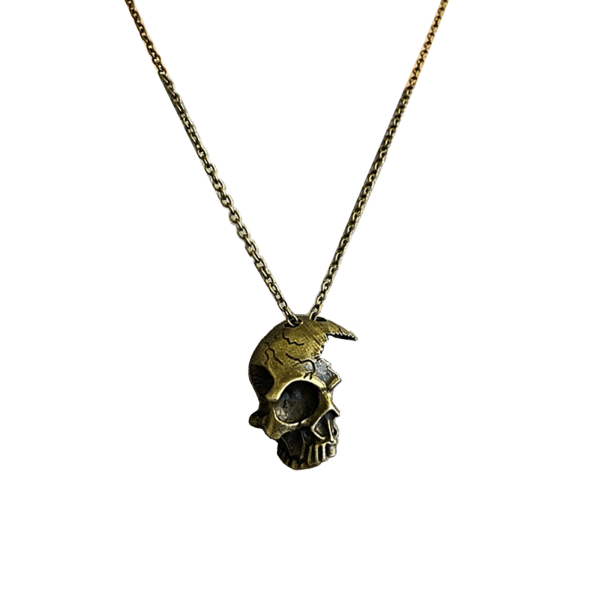 Antik legering skelett halvhalsband Döskalle Charm Nyckelbenskedja Halsband Vintage gotisk retro smycken Choker för kvinnor Ancient gold