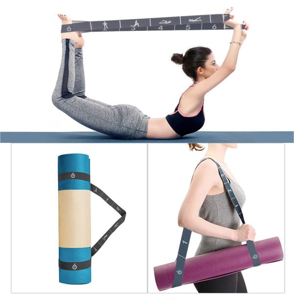 Stretching Strap Loop Yoga Strap Physicals Therapy 8 Loop Yoga Strap Yoga Stretching Elastisk Stretch Strap för träning Red