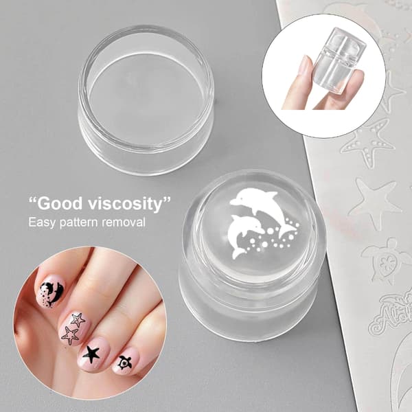 Resevänlig Silikon Nagelstämpel Verktyg Mini Storlek För Professionell Konst Transparent Ribbon Scraper