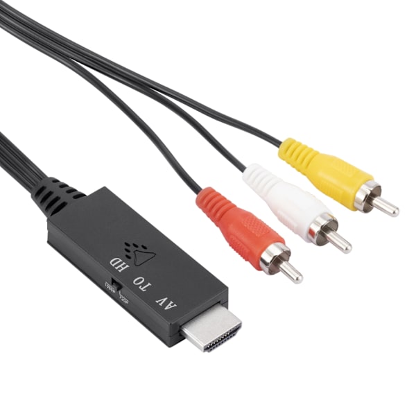 High Definition RCA till HDMI-kompatibel omvandlarkabel AV till HDMI-kompatibel omvandlare 1080P- 60HZ/720P 60HZ Output