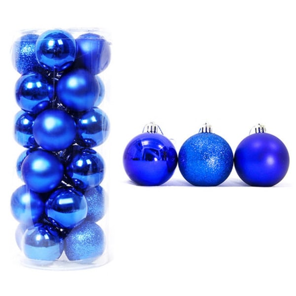 Julkulsprydnad 24 st/låda Grannlåt Julgranshängprydnader för semesterbröllop Heminredning Purple 4cm