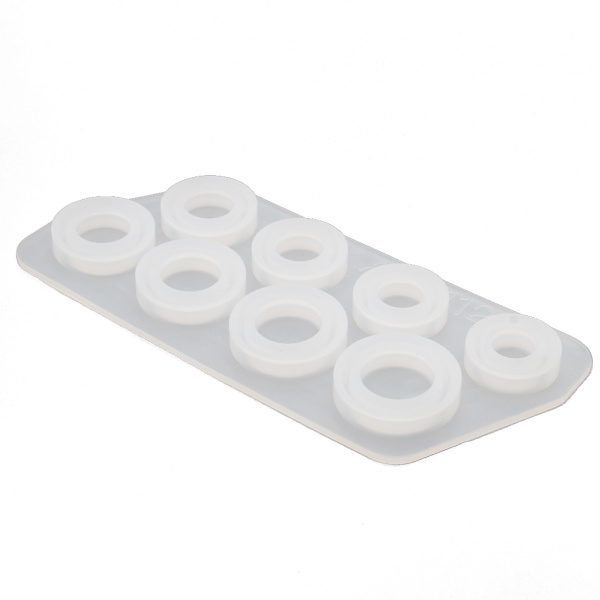 8 delar Harts molds Silikon molds Diverse storlekar Form Cirkelsmycken för DIY Craft Ring Making