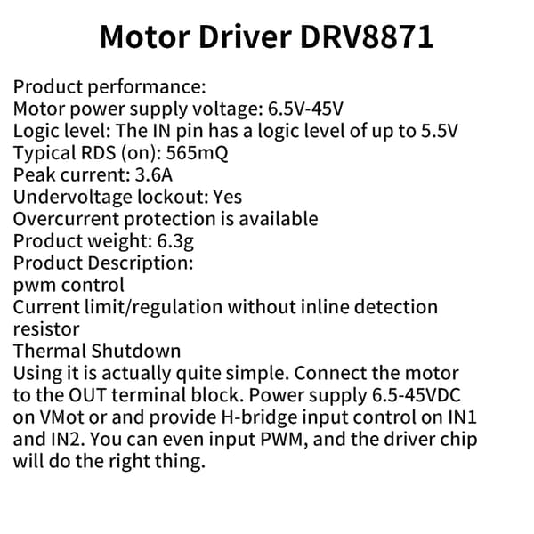Tre Pakk PWM Motor Driver Modul Egnet for Ulike Belastninger Daglig Bruk