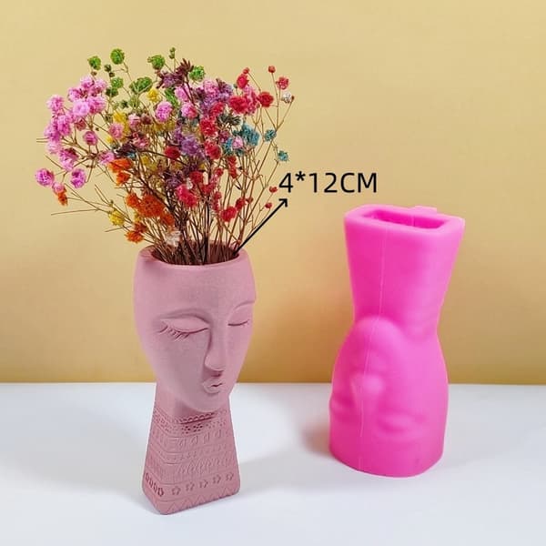 Kunstnerisk figur, håndlavede silikoneforme, silikonetekstur til blomstervase