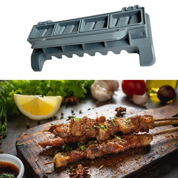 Plastik Kebab Maker Form Udendørs Bærbar Sammenklappelig Grillspyd Maker