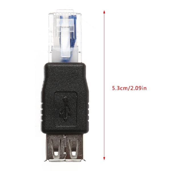 2st USB Typ A Hona Till Ethernet Internet RJ45 Hane Connector Converter Adapte