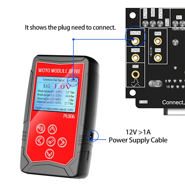 12V Tændspole Injektor Solenoidventiler Stepmotor Auto Signalsimulator