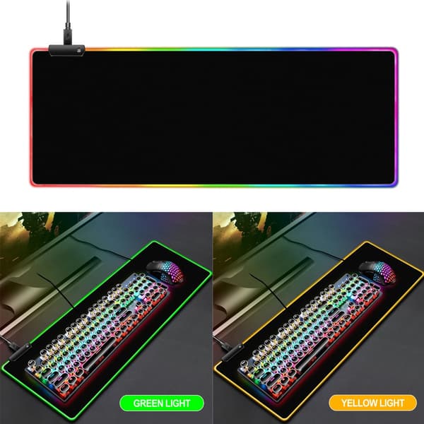 Gaming Musematte LED Musematte Datatastaturmatte Musematte Utvidet Stor